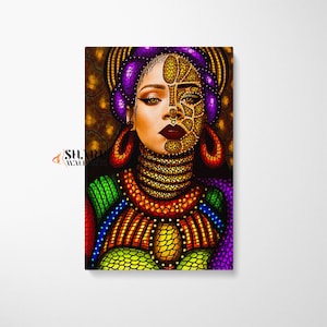 AFRICAN AMERICAN ART Tribal Art, Large African Art Print, Black Abstract Art, Black Art Paintings, Black Culture Art, African Wall Decor