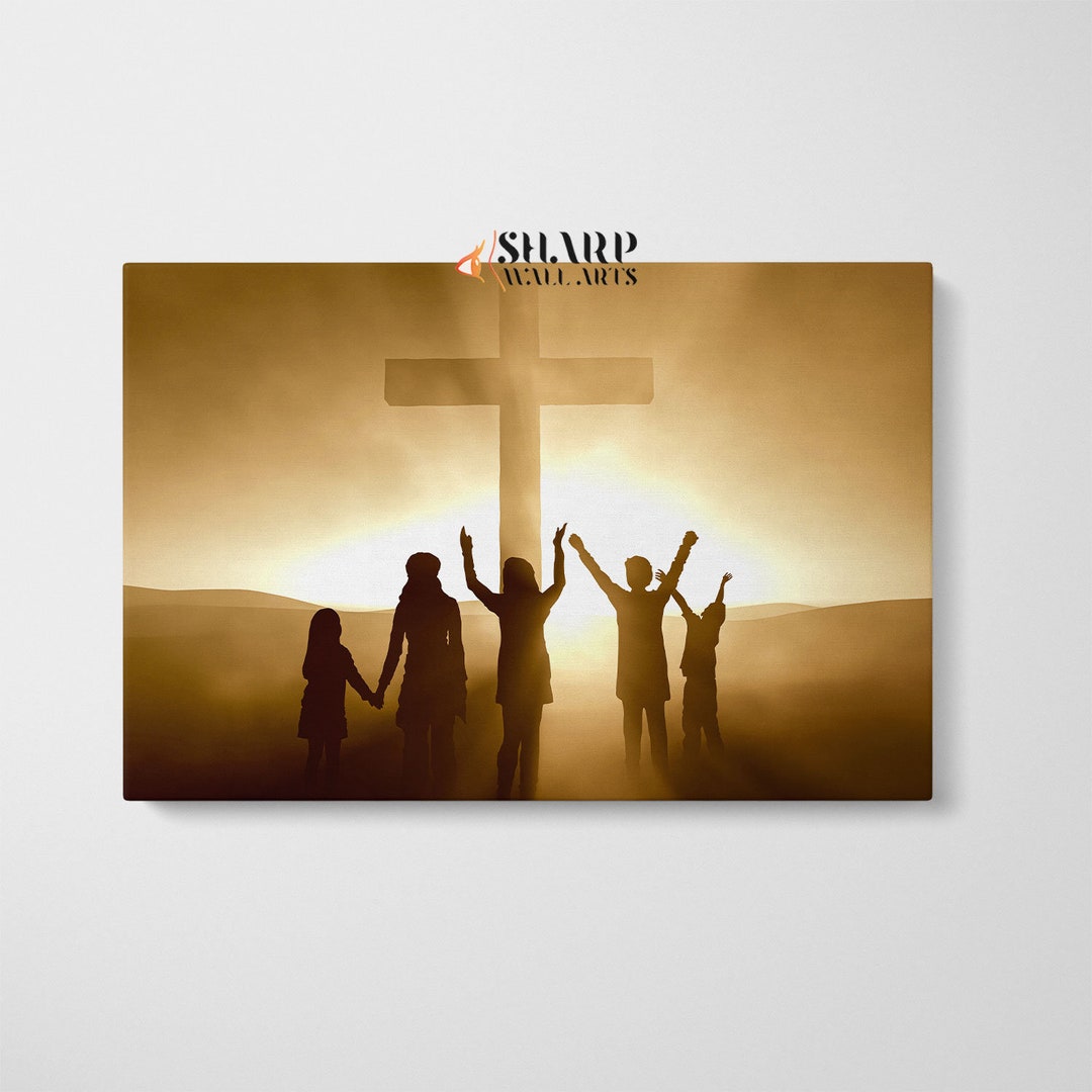 CHRISTIAN WALL ART the Cross Painting Biblical Art Catholic Wall Art