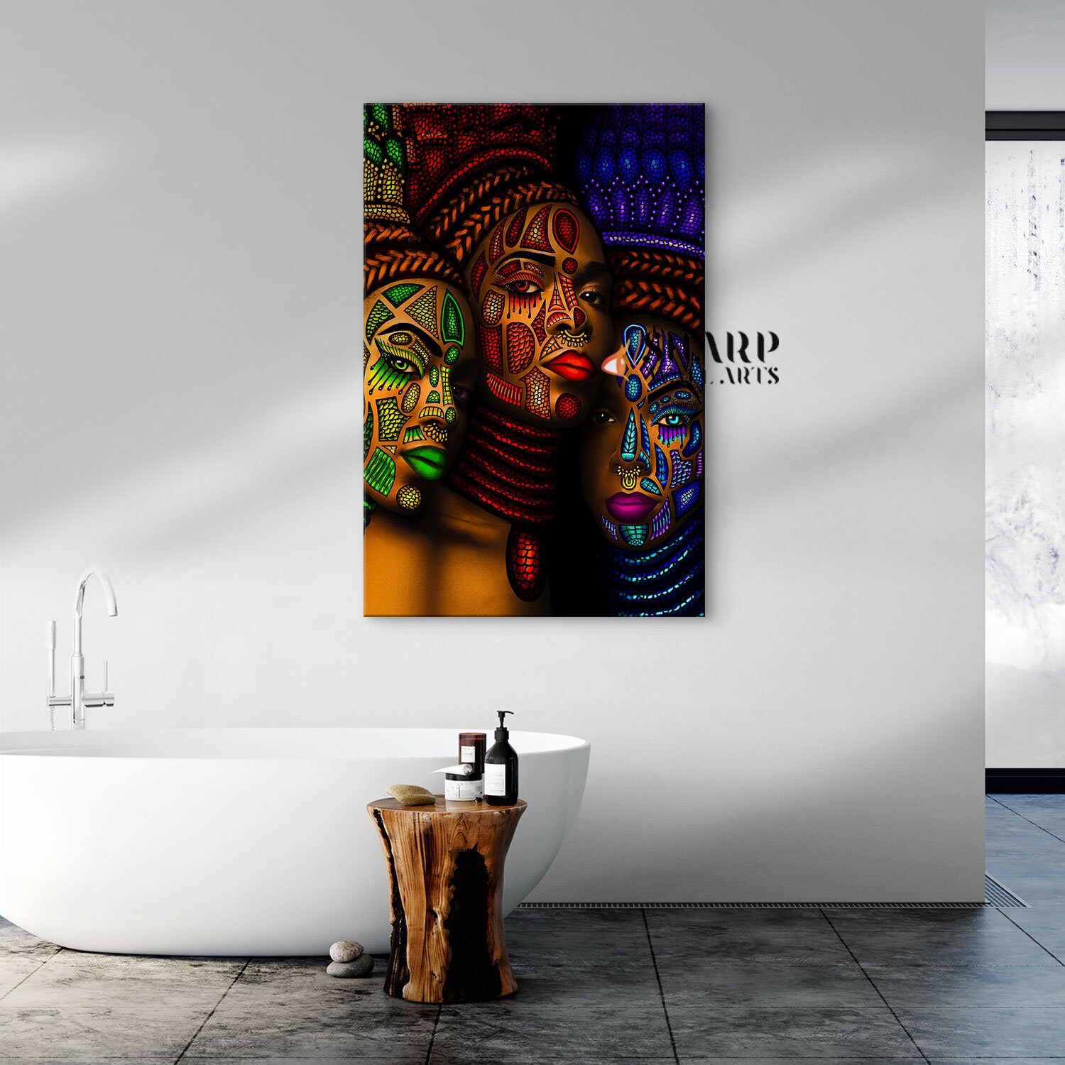 Textielposter Kleurrijke wilde bloemen - UN Designs