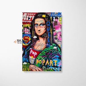 BANKSY WALL ART Banksy Canvas Banksy Mona Lisa Wall Art Famous Women Art Famous Art Graffiti Wall Art Street Art Canvas Mona Lisa Paintings