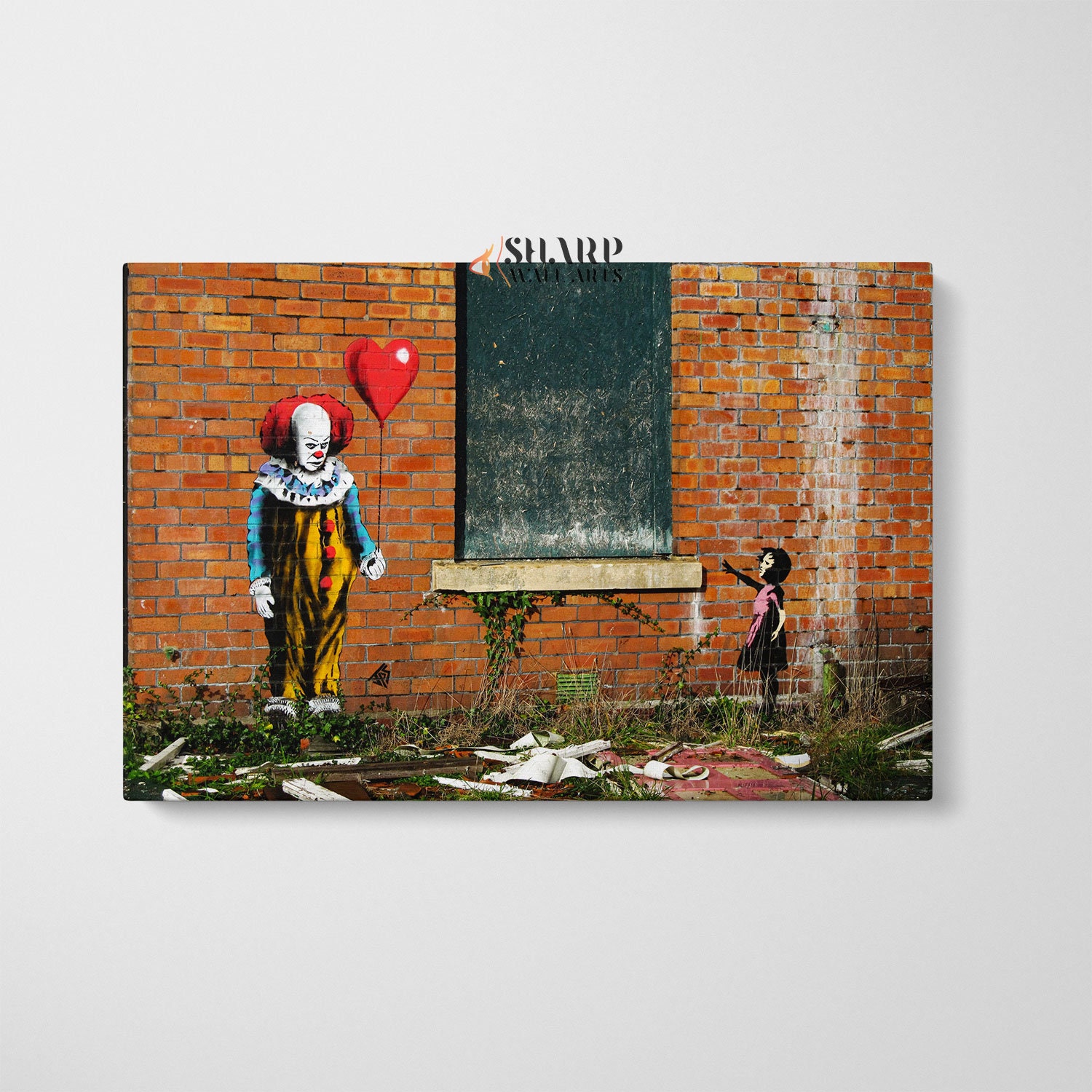 BANKSY WALL ART Banksy Canvas Banksy Girl With Balloon Vs