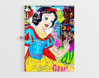 DEATH NYC Hand Signed Street Art Print Large Framed 16x20in With