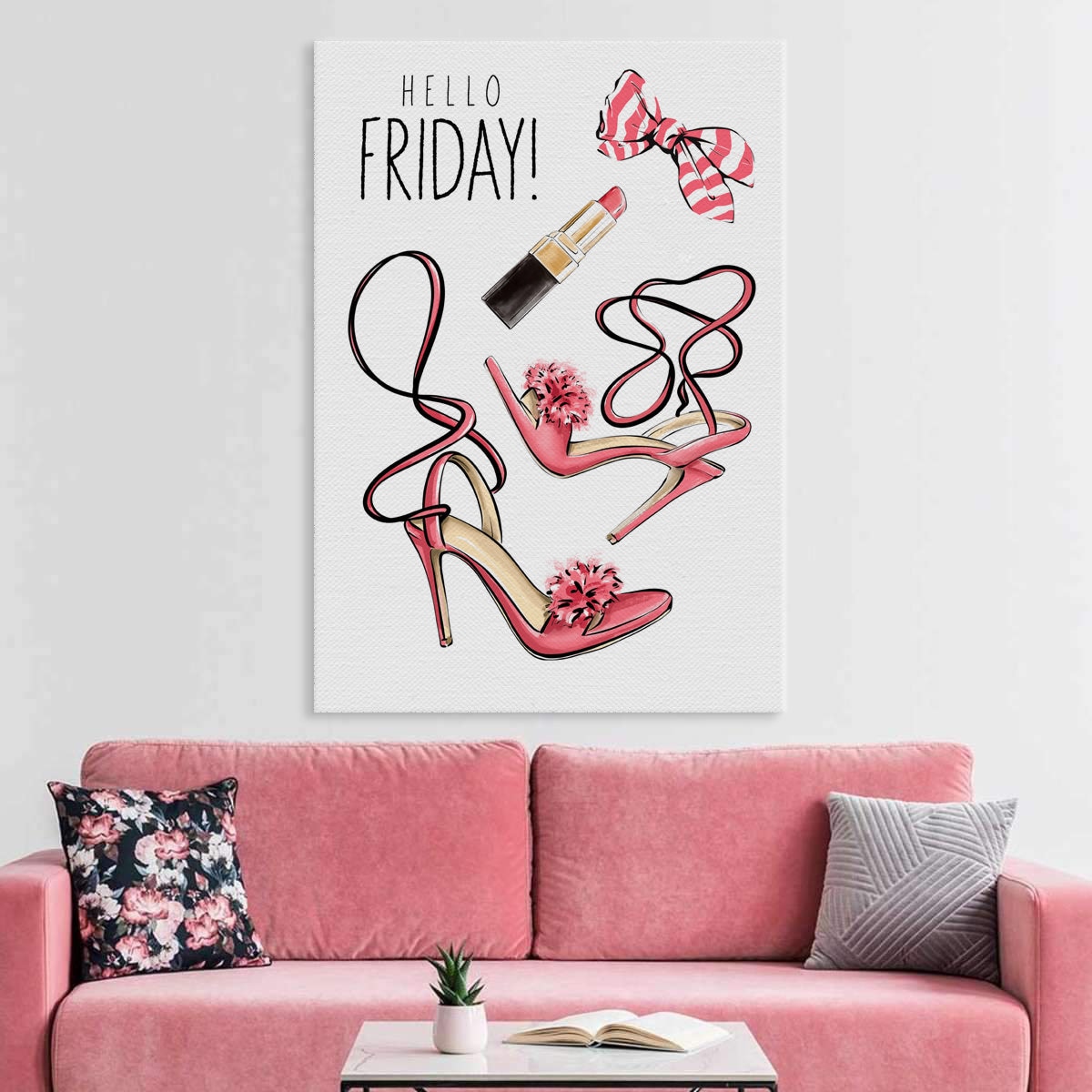 Fashion Canvas Wall Art Girly Wall Art Trendy Wall Art | Etsy