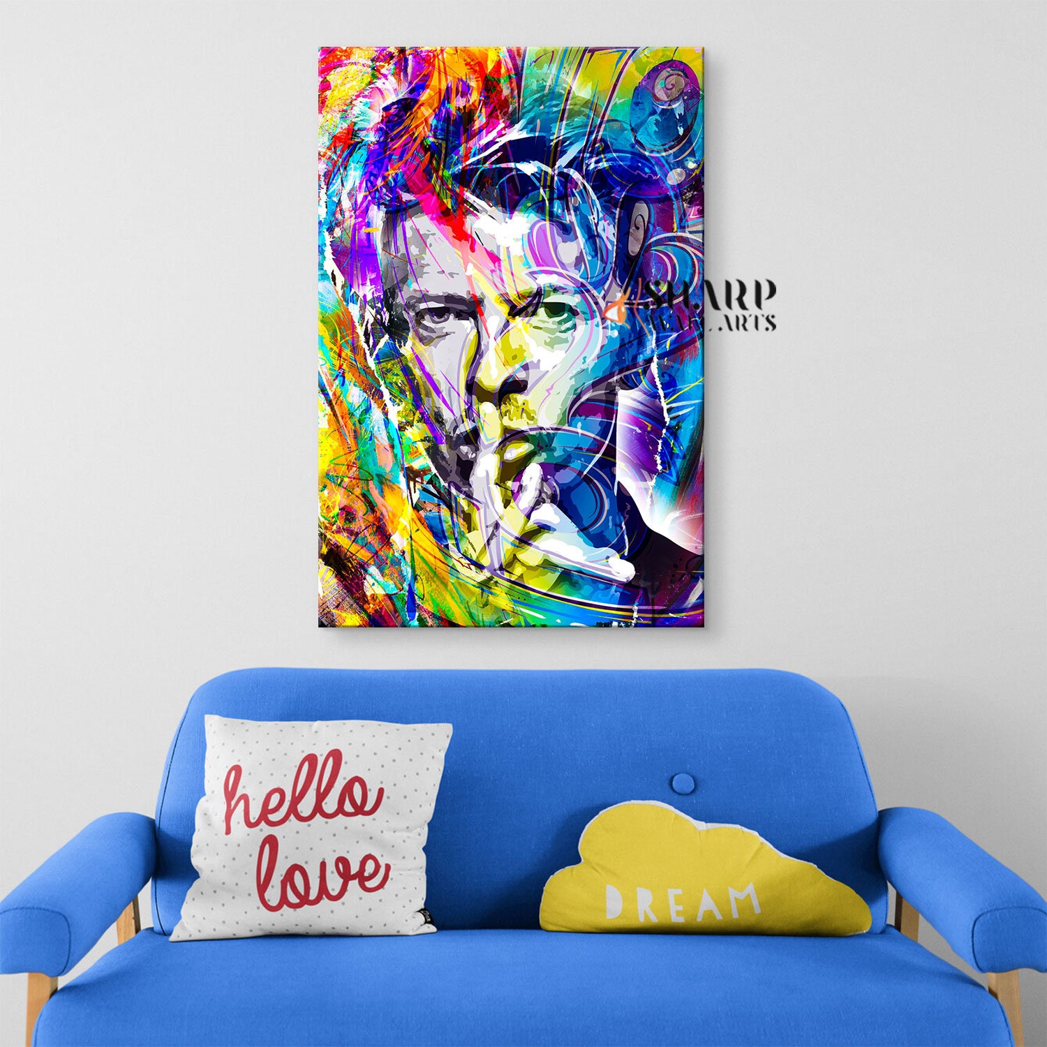 Poster Graffiti Handmade Moreno-Mata - Opera D'arte Originale Per Decorazione Moderna Soggiorno - Foto 5