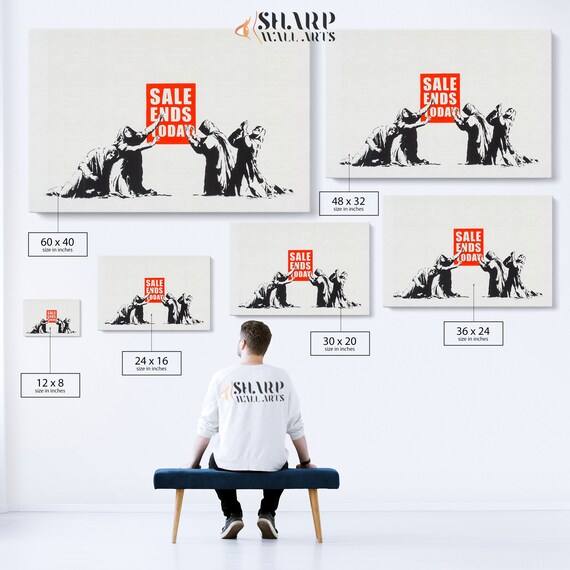 BANKSY WALL ART Banksy Canvas Banksy Sale Ends Today Banksy