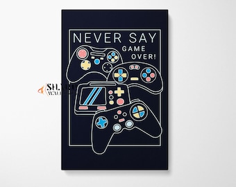VIDEOS GAME ART Videospiel Wandkunst, Videospiele Dekor,Gaming Poster,Gaming Leinwand,Spielzimmer Wandkunst,Gamer ArtGamer Geschenke