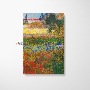 VINCENT van GOGH PRINT Garden in Bloom Famous Painting, Abstract Wall Art, Van Gogh Painting, Farmhouse Wall Art, Vincent Van Gogh Art