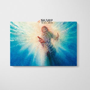 CHRISTIAN WALL ART Canvas Print Jesus Art Catholic Art Christian Gifts Scripture Wall Art Modern Christian Art, Religious Room Decor Large