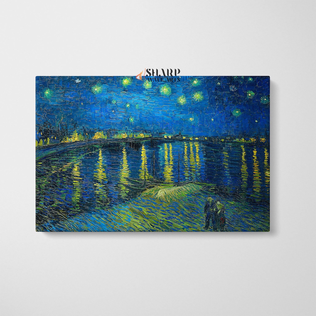 Vincent Van Gogh Starry Night Over the Rhône Wall Art Canvas Print ...