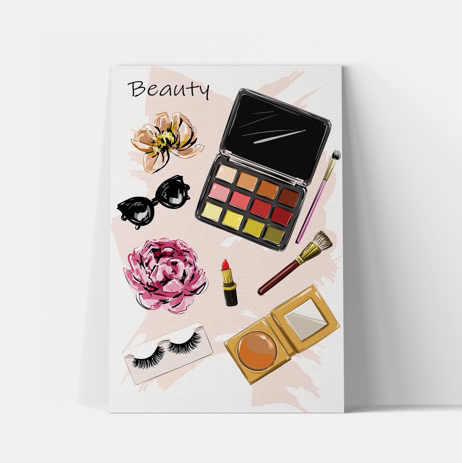 Fashion Makeup Canvas Wall Art Makeup Artist Gift Makeup | Etsy