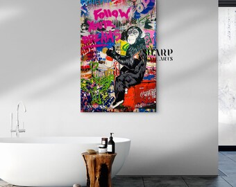 額装品/Follow Your Dreams/バンクシー/ポスター 額装品/Follow Your Dreams/バンクシー/ポスター