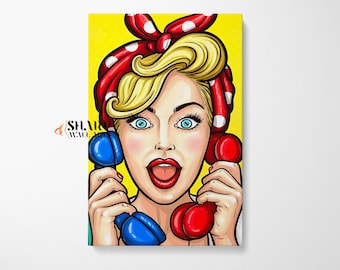 MARILYN MONROE Pop ART Marilyn Monroe Canvas Hollywood Wall Art Iconic Prints Girly Wall Art Fashion Art Print 60s Wall Art Glam Wall Art