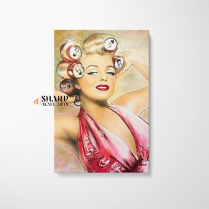 MARILYN MONROE Pop ART Marilyn Monroe Painting Hollywood Wall Art Iconic Prints Girly Wall Art Fashion Art Print 60s Wall Art Glam Wall Art