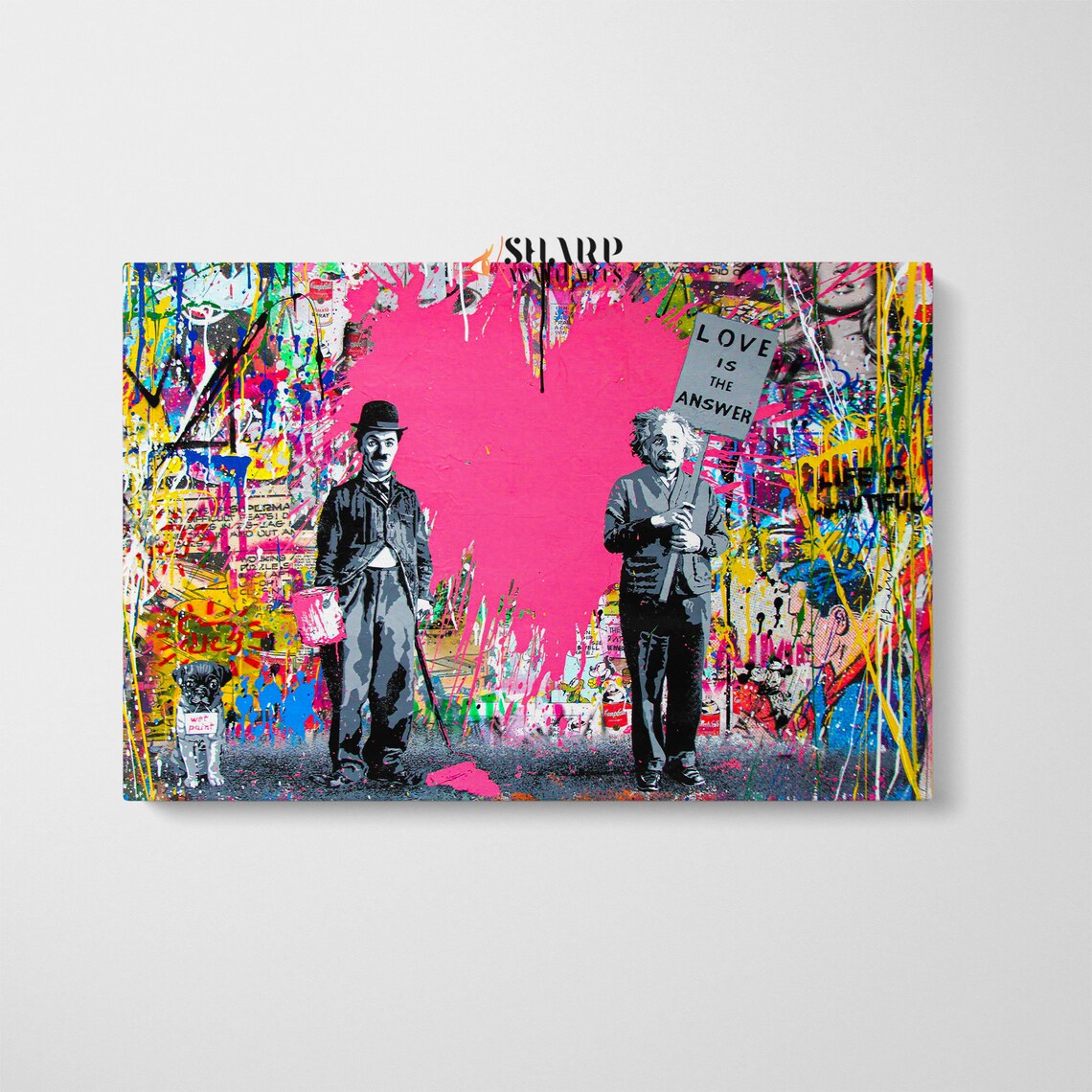 BANKSY WALL ART Banksy Canvas Banksy Love is the Answer Banksy Etsy