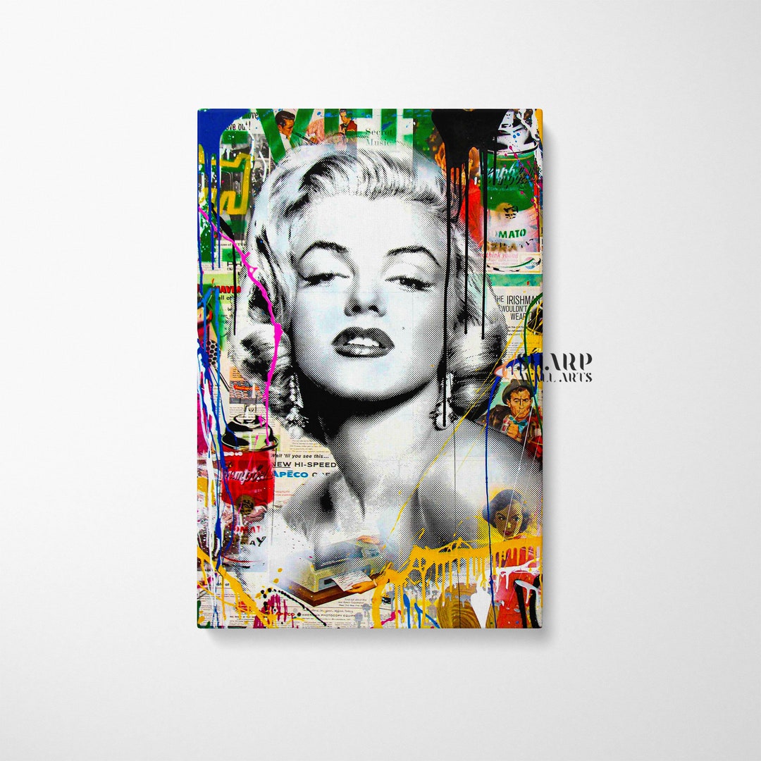 Banksy Marilyn Monroe Wall Art Canvas Print Pop Art Famous - Etsy