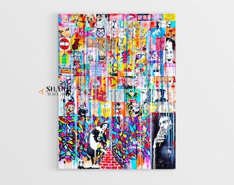 May include: A colorful abstract collage of various images and text, including the words "What You See", "Dance", "Love", and "Chanel". The collage is made up of many different colors, including red, blue, green, yellow, and purple.