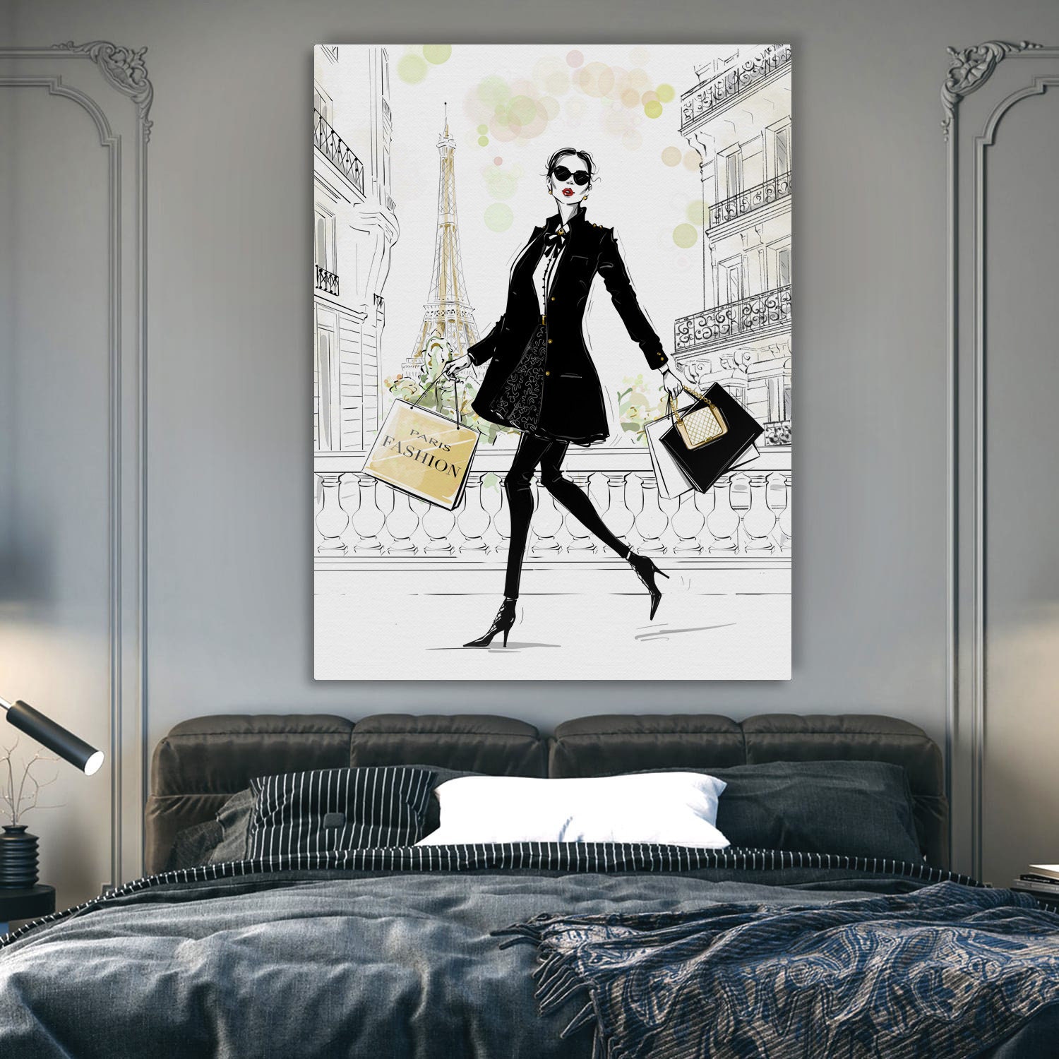 Framed Fashion Wall Art Canvas Paris Fashion Wall Art Canvas Etsy
