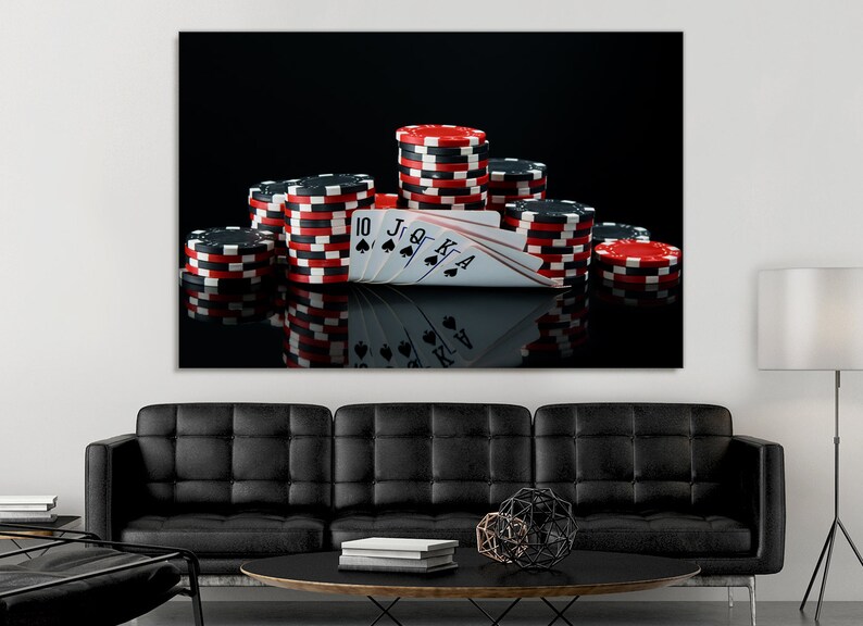 Poker Wall Art Poker Canvas Art Poker Wall Decor Royal | Etsy