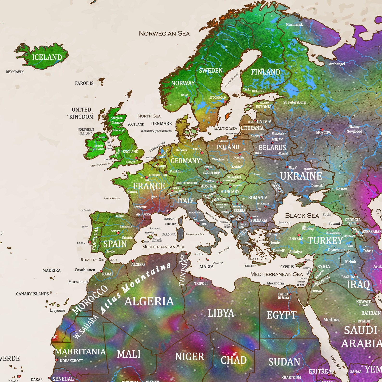 World Map Wall Art Canvas Couple Travel Map Vintage World - Etsy