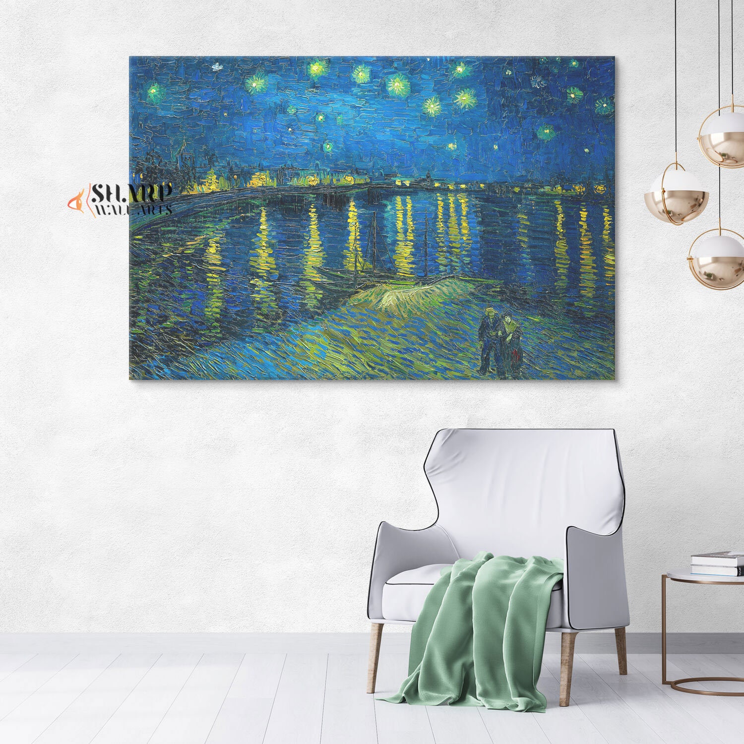Vincent Van Gogh Starry Night Over the Rhône Wall Art Canvas Print ...