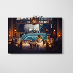 STEAMPUNK DECOR Wall ART London Wall Art Rustic Industrial Wall Art Large Victorian Decor Vintage Art Prints Retro Futuristic Art Antique