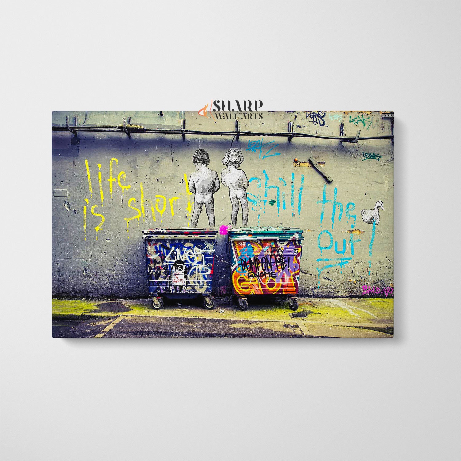 BANKSY LIFE Is SHORT Chill The Duck Out Banksy Wall Art