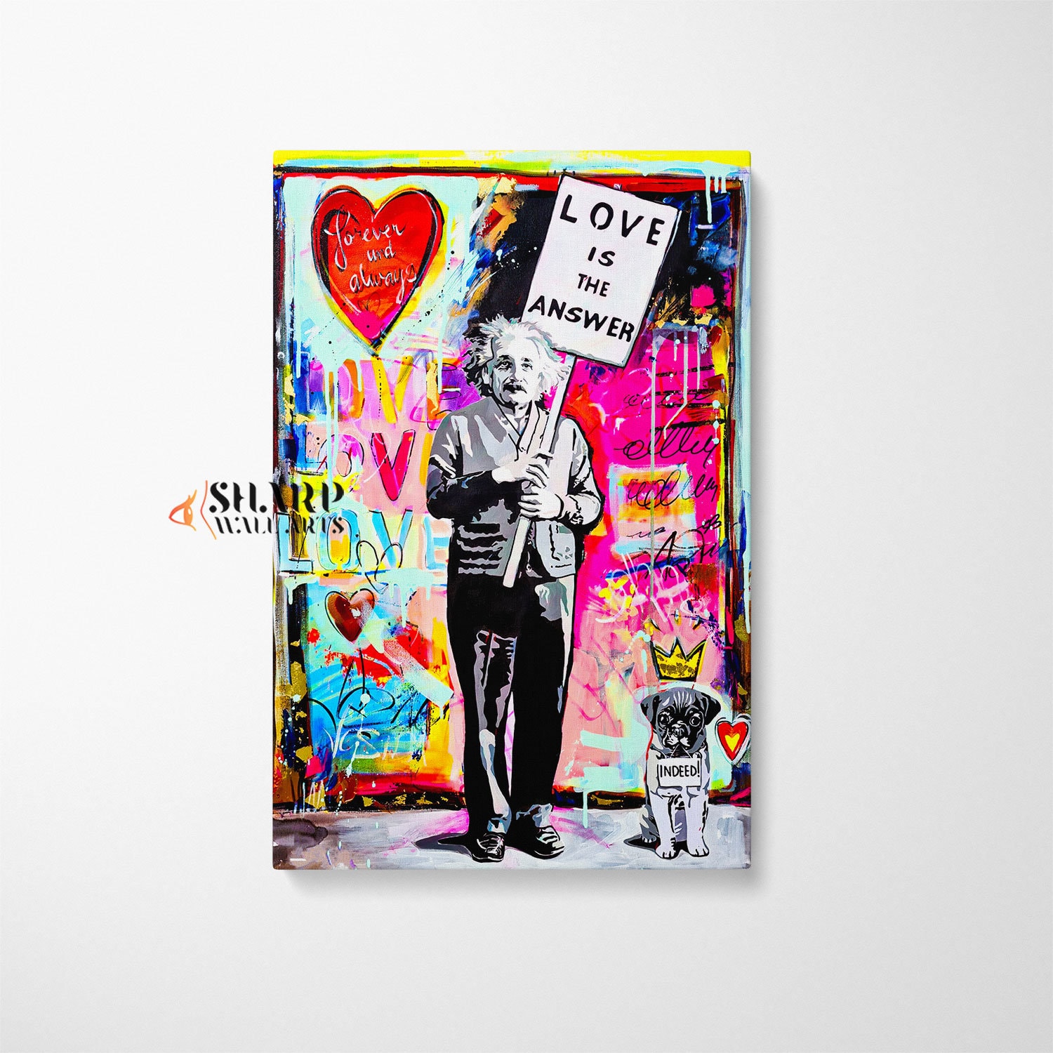 BANKSY WALL ART Banksy Canvas Banksy Love is the Answer Banksy