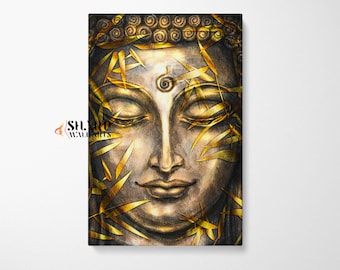 Buddha Wall Art, Buddha Canvas wall art, Buddhist wall art, Buddah wall art, Canvas Wall Art, Extra Large Wall art, Huge Wall Art