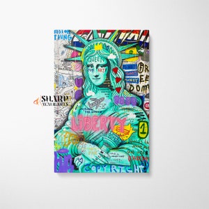 BANKSY MONA LISA Wall Art Mona Lisa Pop Art Banksy Wall Art Graffiti Wall Art Street Art Canvas Pop Art Wall Art Mona Lisa Painting