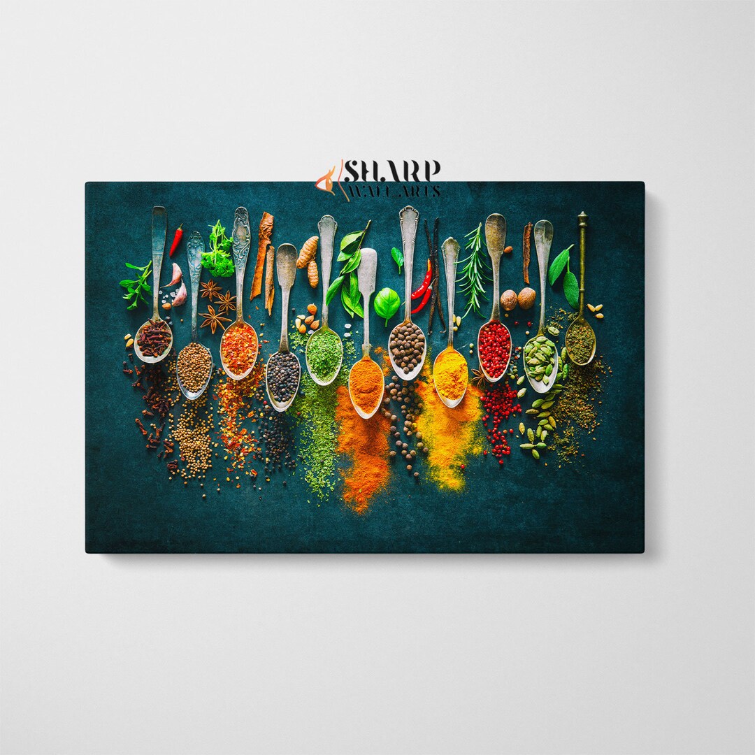 KITCHEN WALL ART Canvas Print, Spices Wall Art, Food Wall Art