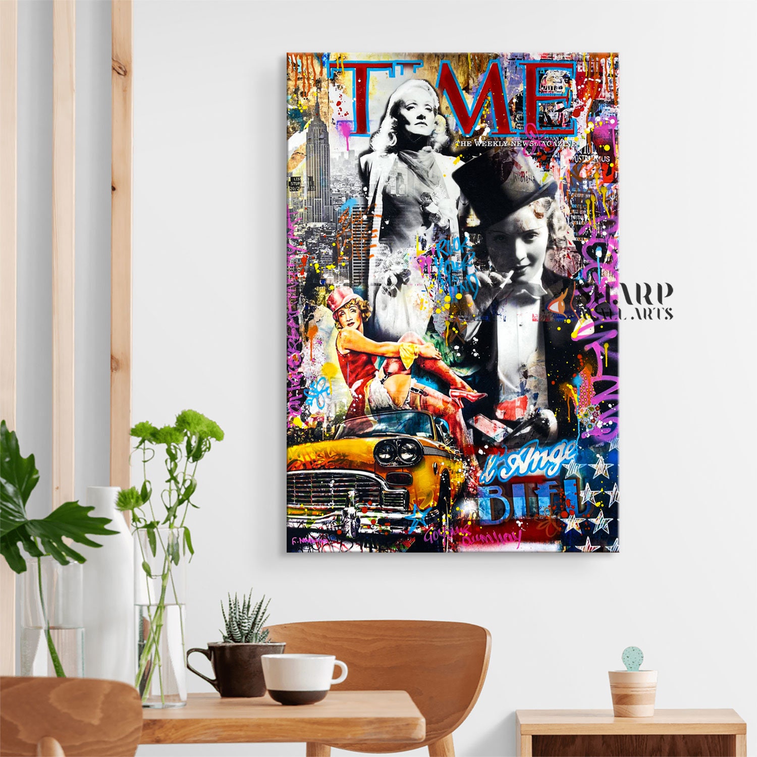 POP ART CANVAS, Pop Culture Artwork, Trendy Wall Art