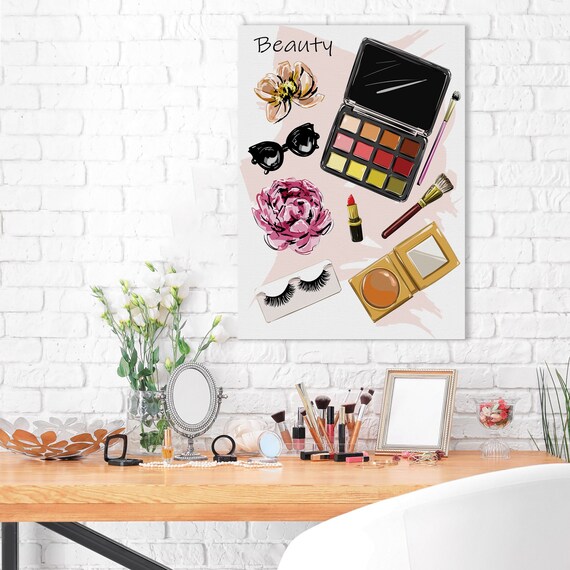 Fashion Makeup Canvas Wall Art Makeup Artist Gift Makeup | Etsy