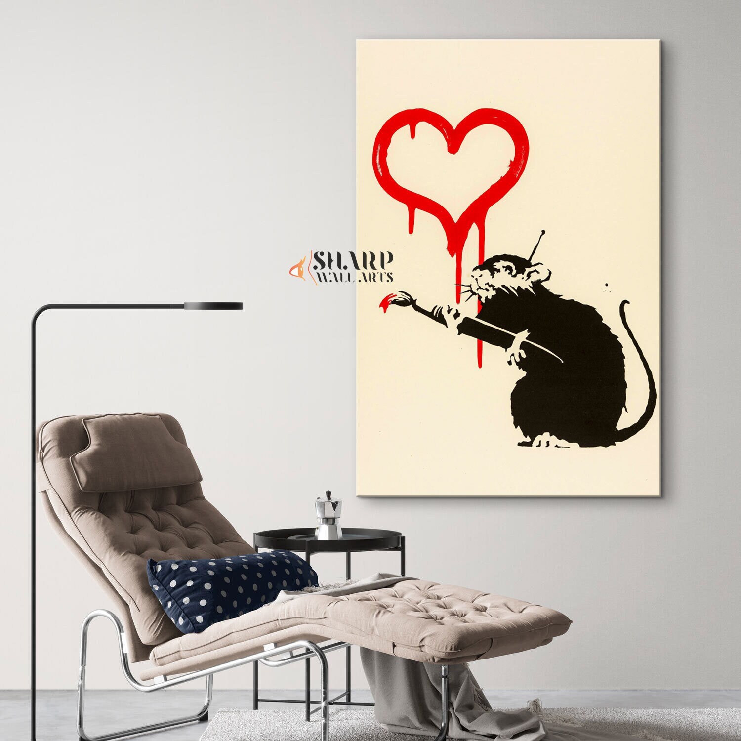 アンティーク雑貨 BOTANIZE BANSY ART Plastic Pot LOVE RAT Banksy Love Rat Poster | High Quality Print of Famous