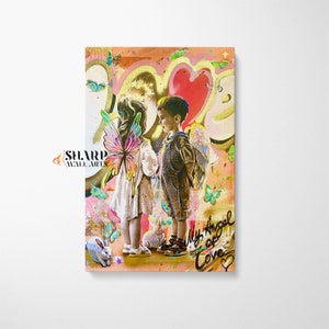 GRAFFITI WALL ART Banksy Couple Art Love Quotes Wall Art Banksy Wall Art Pop Art Canvas Street Art Romantic Long Distance Relationship Gift