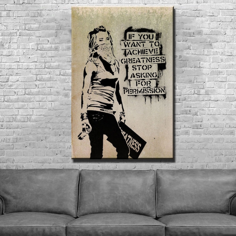 Banksy Wall Art Canvas Banksy Canvas Art Prints Banksy Etsy