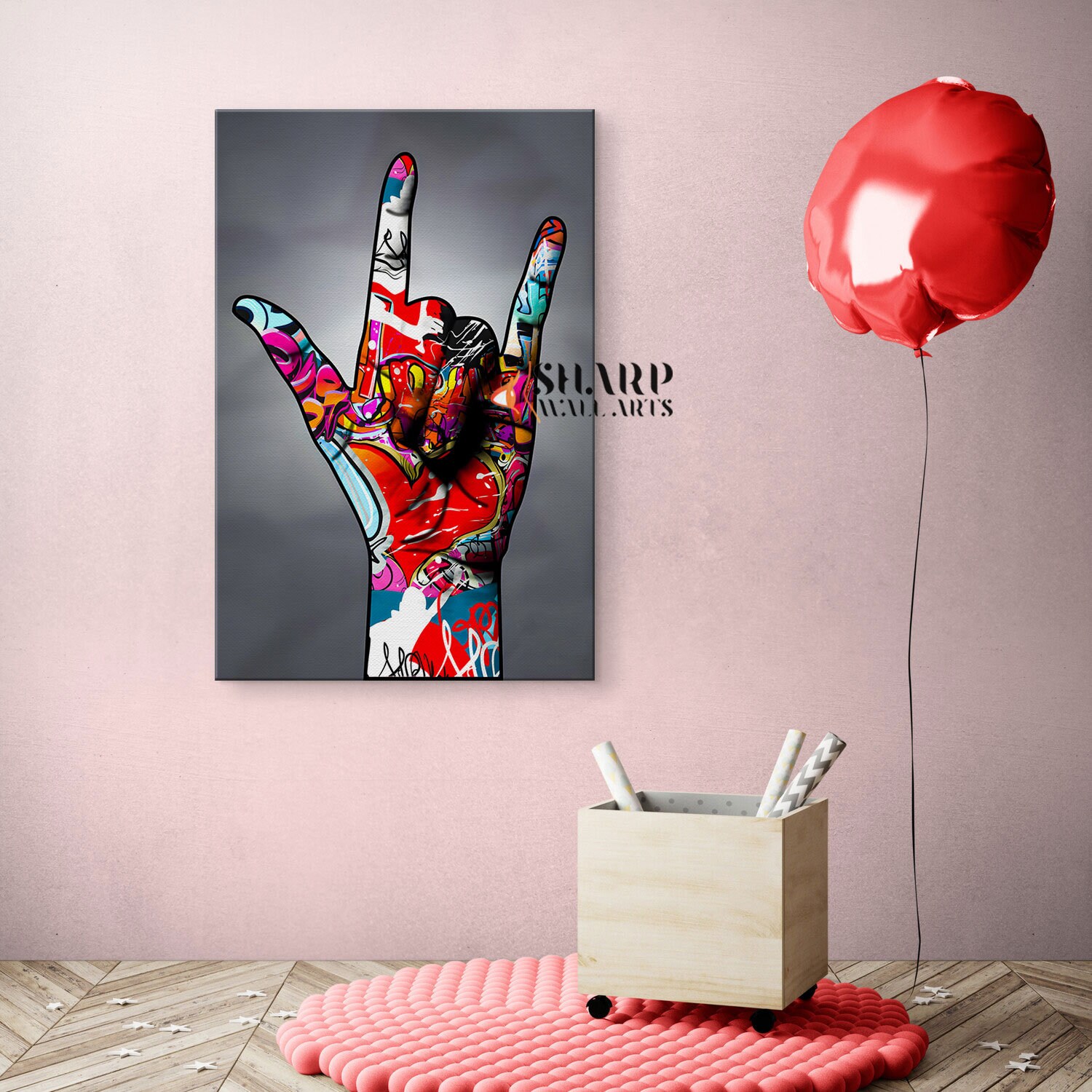 GRAFFITI WALL ART Banksy Graffiti Hands Cool Sign Unity Artwork
