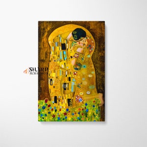 GUSTAV KLIMT PRINT The Kiss, Gustav Klimt Poster, Klimt Wall Art, Klimt The Kiss, Klimt Reproduction, Famous Painting, Art Nouveau