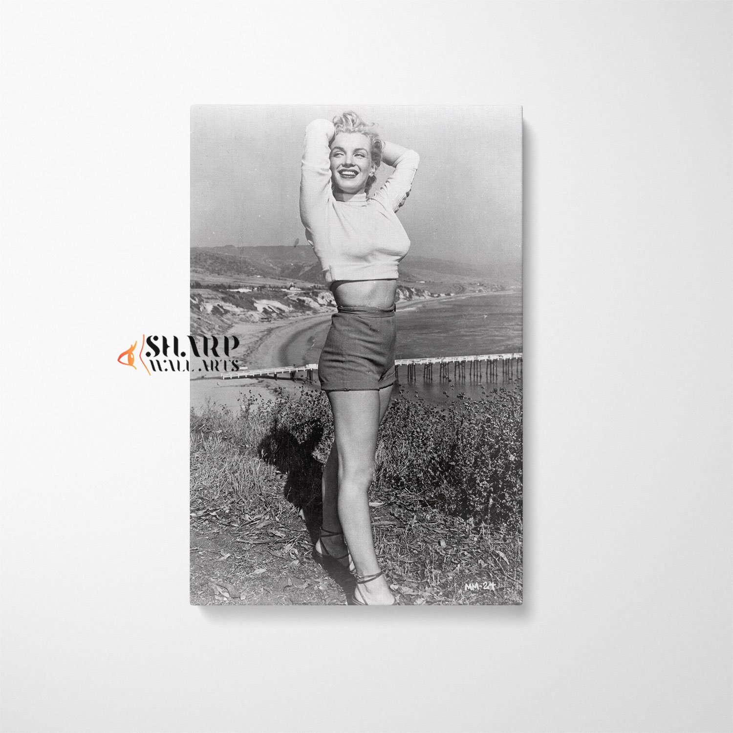 Marilyn Monroe White Dress Stretched Canvas Movie Poster Art Print 60s Model 