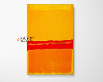 MARK ROTHKO PRINT Canvas Wall Art, Mark Rothko Yellow Orange Red Wall Art, Large Abstract Wall Art, Abstract Wall Decor,Minimalist Art Print