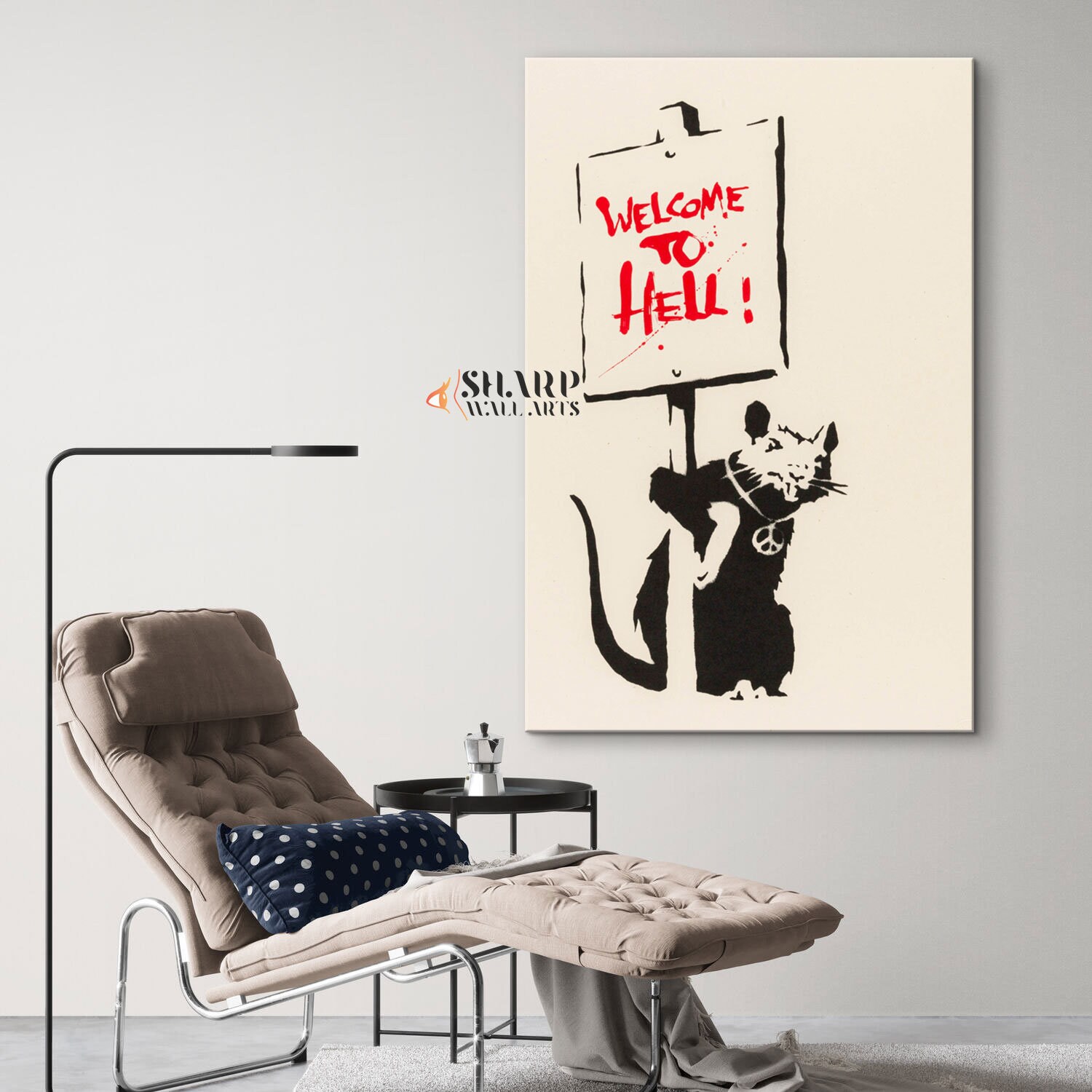 BANKSY WALL ART Banksy Canvas Banksy Welcome to Hell Banksy