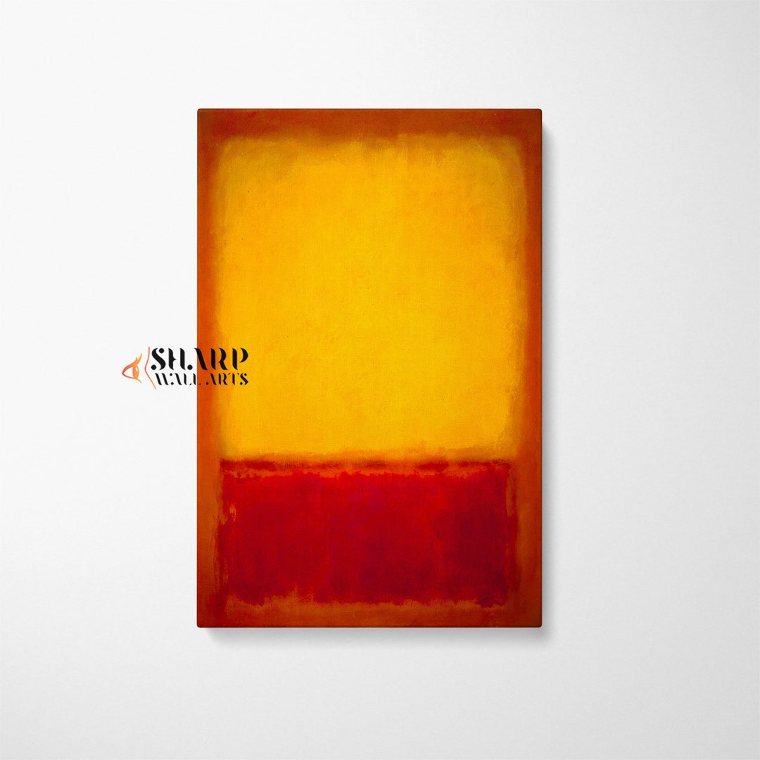 MARK ROTHKO CANVAS Print Abstract Wall Art, Mark Rothko Red and Yellow ...