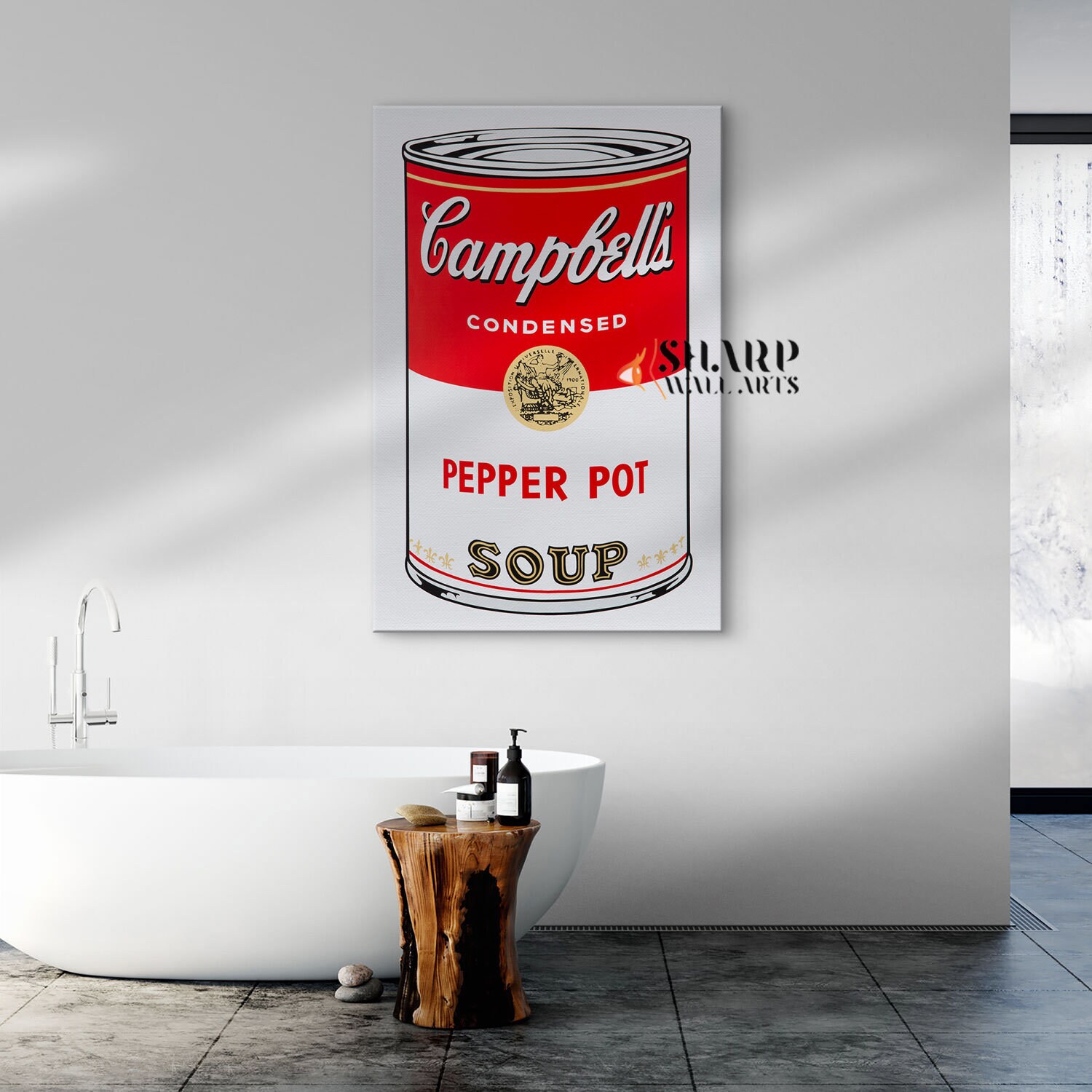 ANDY WARHOL PRINT Campbell Soup Can Print Banksy Soup Artwork Pop