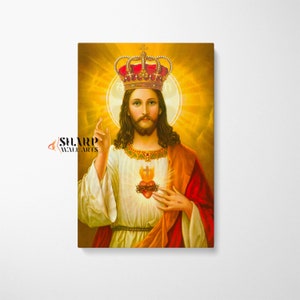 JESUS ART PRINT Portrait Jesus Painting Christian Wall Art Biblical Art Catholic Art Christian Gifts Christian Art Scripture Art Jesus Print