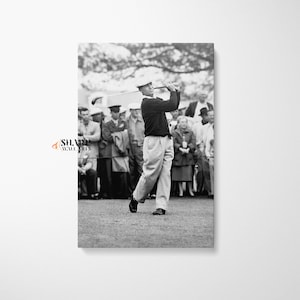 Ben Hogan Canvas, Ben Hogan Golf Wall Art, Golf Wall Art, Golf Gifts for Men, Golf Canvas, Golf Artwork Gift, Black and White Wall Decor
