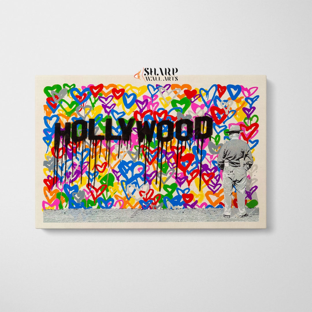 BANKSY WALL ART Banksy Canvas Banksy Hollywood Wall Art Banksy Love