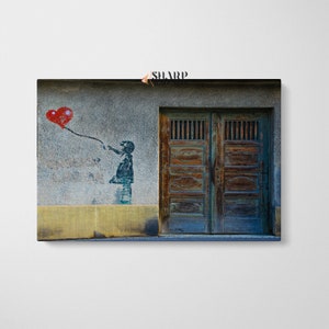 Banksy Balloon Girl Canvas, Globo Banksy, Chica Banksy, Arte de pared Banksy, Lienzo Banksy, Cartel de Banky, Siempre hay esperanza Wall Art Canvas