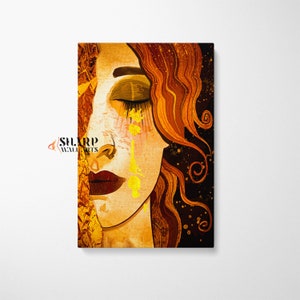 GUSTAV KLIMT PRINT Golden Tears Artwork, Famous Art Prints, Gustav Klimt Print, Gustav Klimt Poster, Klimt Wall Art, Oversized Wall Art