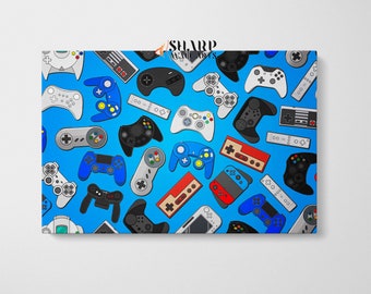 VIDEO GAME Wall ART Canvas Print, Game Controller Art, Game Room Wall Decor, Gamer Gift For Him, Arcade Art, Game Room Decor, Man Cave Art