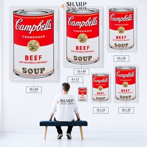 ANDY WARHOL CAMPBELL Soup Can Print Banksy Soup Artwork Pop Art Wall ...
