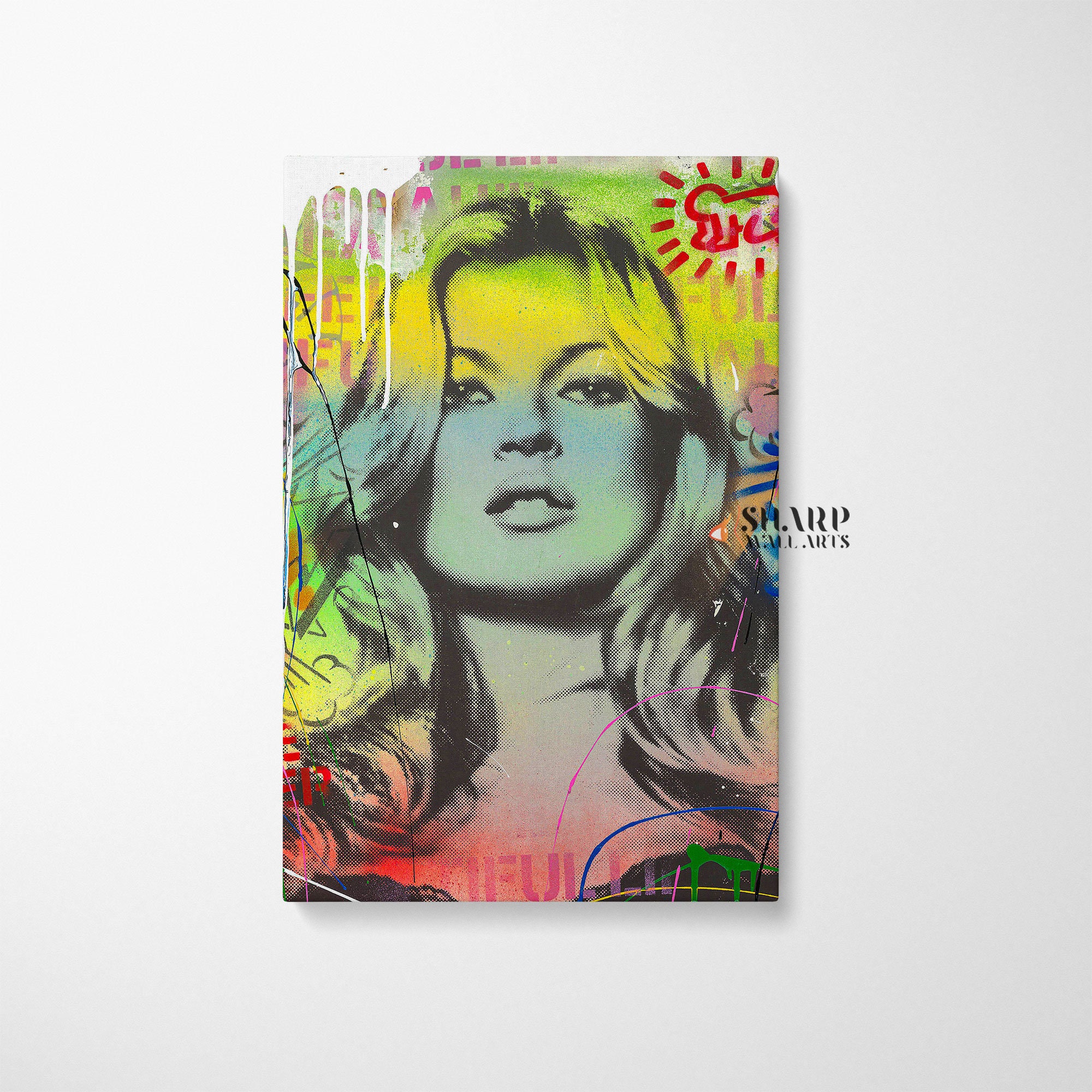 BANKSY KATE MOSS Banksy Canvas Banksy Wall Art Pop Art Wall